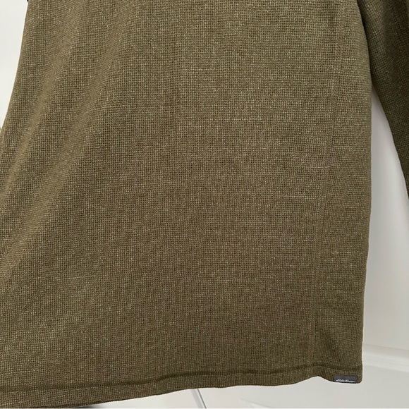 Eddie Bauer Green Long Sleeve Waffle Knit Thermal Henley Shirt - Picture 9 of 14